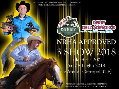 NRHA Derby dell&#039;Adriatico e 3 show ARAM 2018